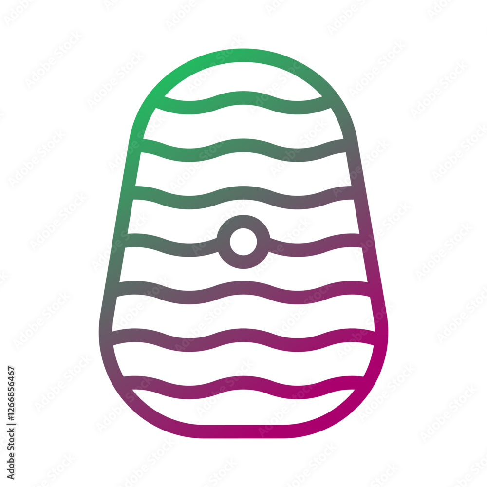 Poster stylized abstract icon with wavy gradient lines