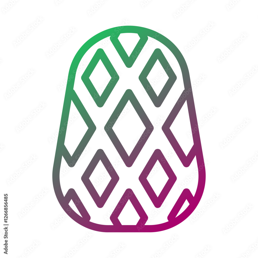Poster gradient geometric seed shape with diamond pattern