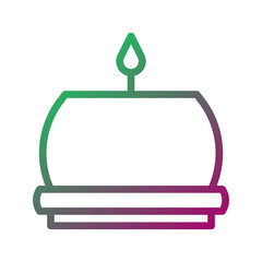 Gradient Candle Icon for Celebration and Peace