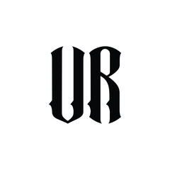 VR monogram logo design letter text name symbol monochrome logotype alphabet character simple logo