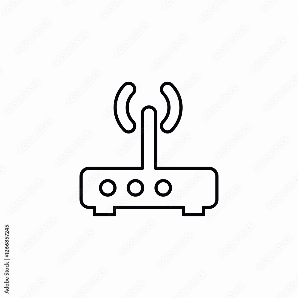 Poster wifi router internet connection icon vector sign