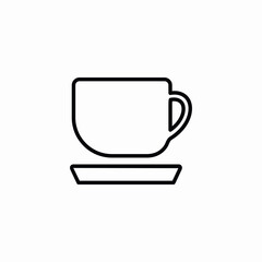 Coffee cup hot drink icon vector sign
