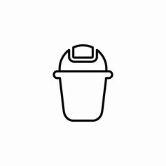 Office trash bin waste icon vector sign