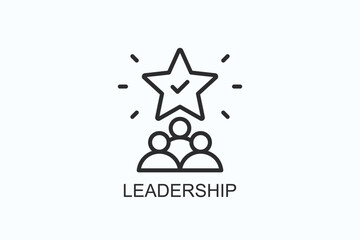 Leadership Icon Or Logo Isolated Illustration
