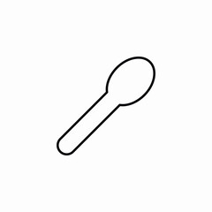 Wooden spoon cooking utensil icon vector sign