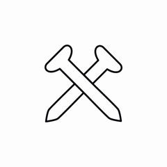 nails icon vector sign