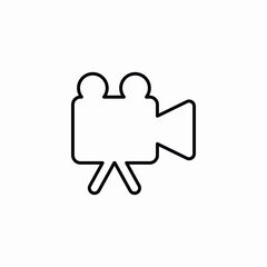 Video camera film device icon vector sign
