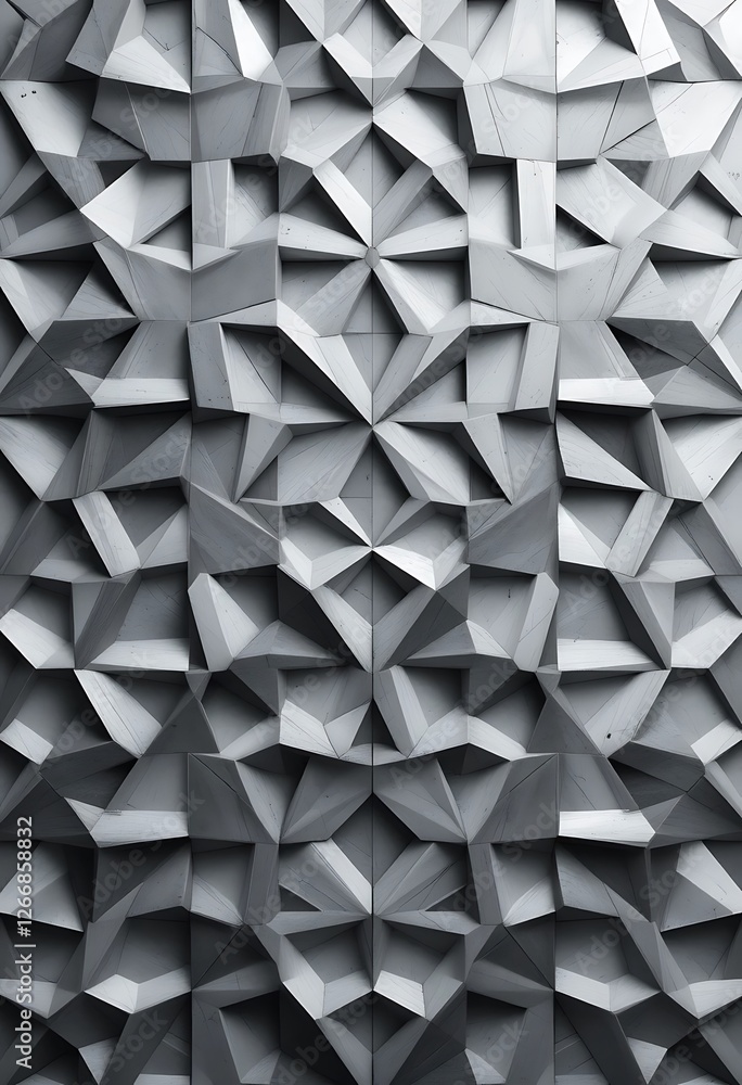 Aufkleber geometric marvel of angular facets showcasing a three-dimensional pattern
