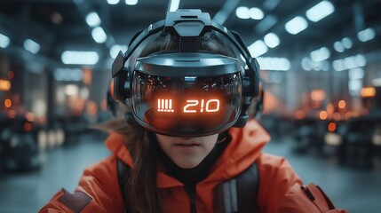 Exploration of virtual frontiers in a futuristic gaming hub at twilight with advanced technology in focus. Generative AI
