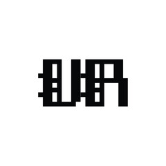 VR monogram logo design letter text name symbol monochrome logotype alphabet character simple logo