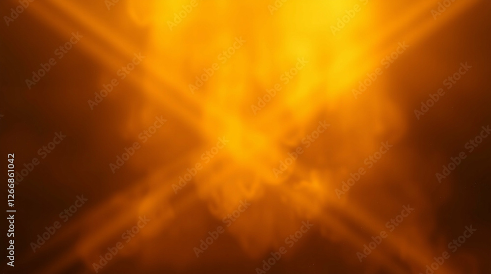 Poster golden abstract radiance with sunbeam effect and soft diffused light