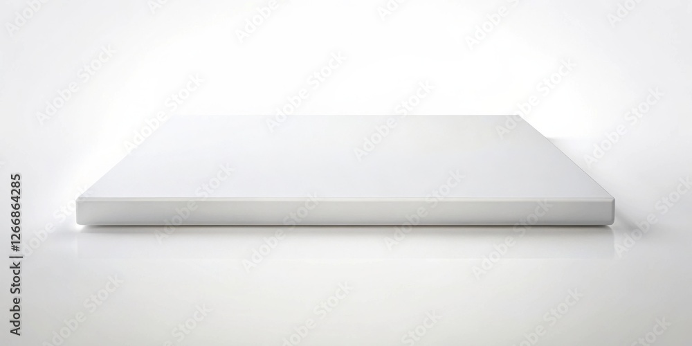 Aufkleber clean white platform for product display, showcasing its simple elegance and versatile design, perfe