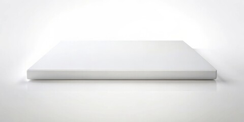 Clean white platform for product display, showcasing its simple elegance and versatile design, perfect for minimalist presentations