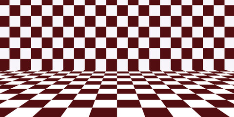 Empty red studio room, used as background for display your products