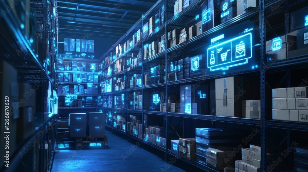 Poster smart warehouse management system using augmented reality technology to identify package picking and