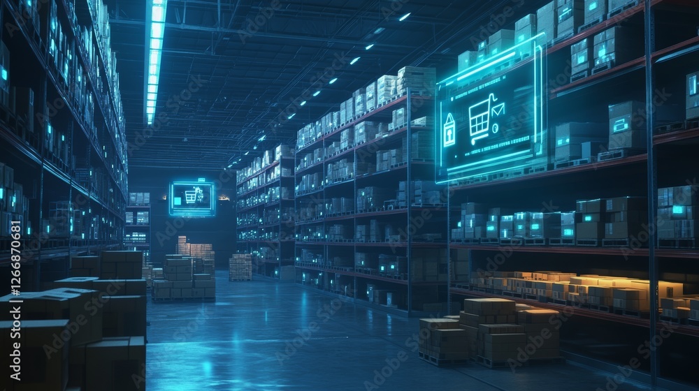 Poster smart warehouse management system using augmented reality technology to identify package picking and