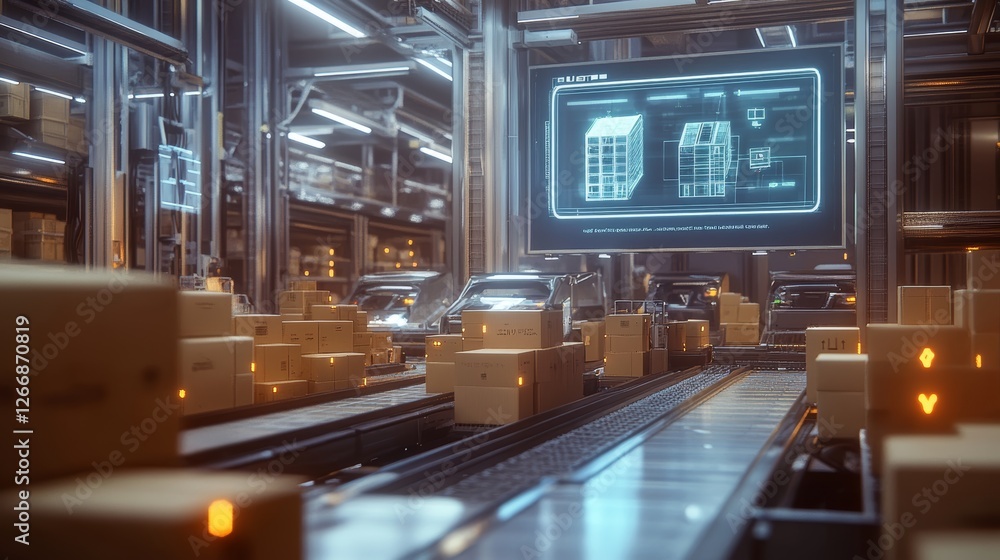 Poster smart warehouse management system using augmented reality technology to identify package picking and