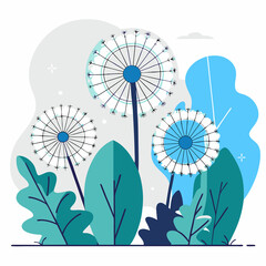 puffy dandelion greens 