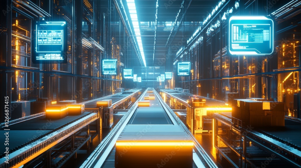 Poster smart warehouse management system using augmented reality technology to identify package picking and