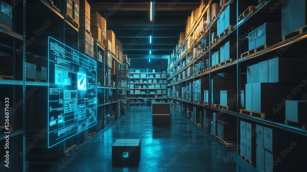 Aufkleber smart warehouse management system using augmented reality technology to identify package picking and