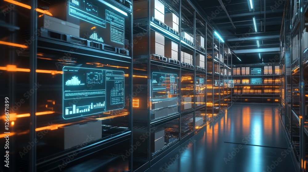 Poster smart warehouse management system using augmented reality technology to identify package picking and