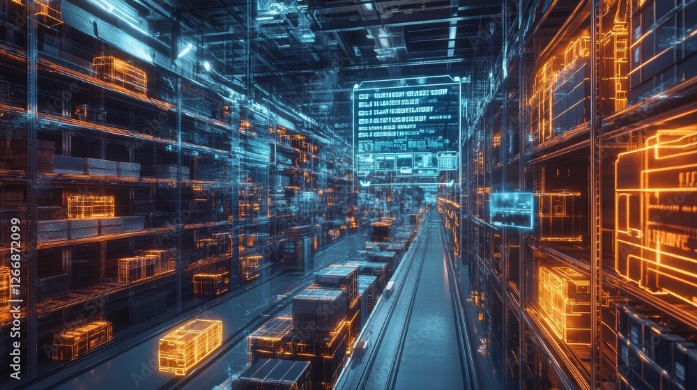 Aufkleber smart warehouse management system using augmented reality technology to identify package picking and