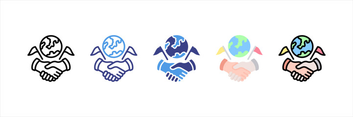 Diplomacy Multistyle Icon Set