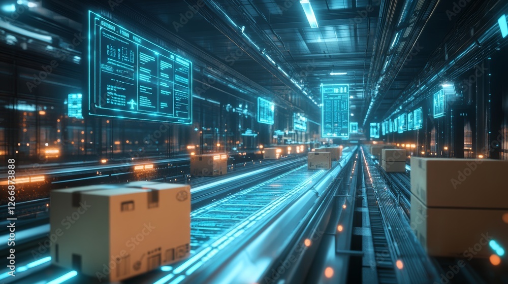 Aufkleber smart warehouse management system using augmented reality technology to identify package picking and