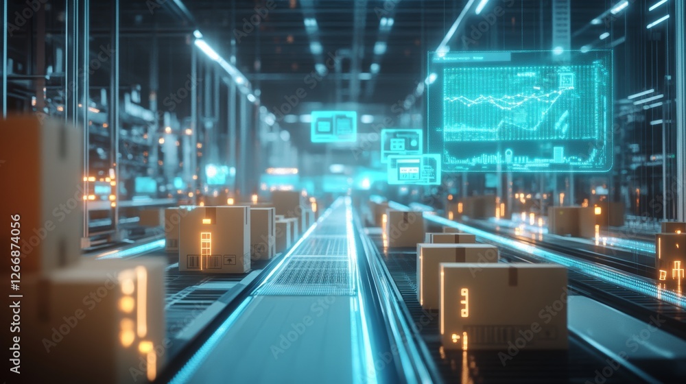 Aufkleber smart warehouse management system using augmented reality technology to identify package picking and