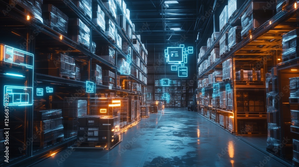 Aufkleber smart warehouse management system using augmented reality technology to identify package picking and