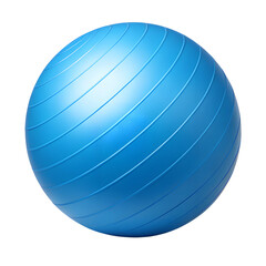 Obraz premium a blue exercise ball. The ball is round, has a textured surface and is suitable for yoga, pilates and other fitness exercises.