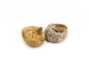 Dried Fig isolated on white background, clipping path, full depth of field