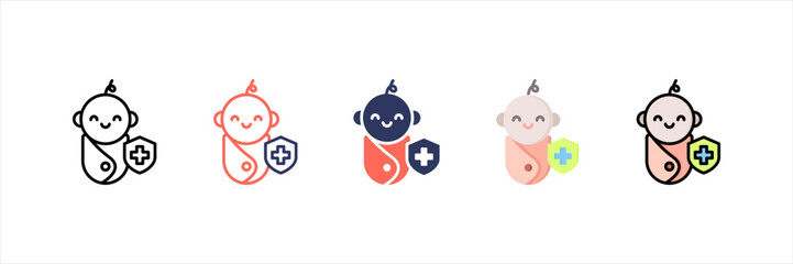 Pediatric Multistyle Icon Set