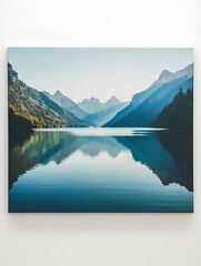 mountain lake and mountains
