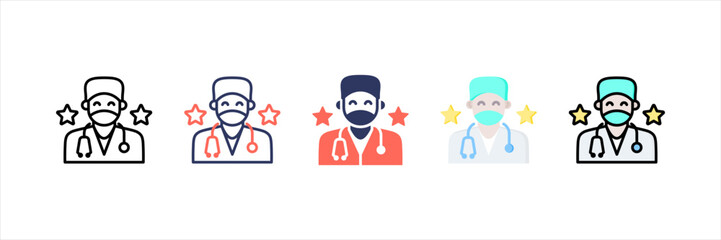 Doctor Multistyle Icon Set