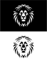 Fierce Lion Silhouette Logo Design – Bold, Regal, and Commanding