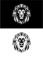Fierce Lion Silhouette Logo Design – Bold, Regal, and Commanding
