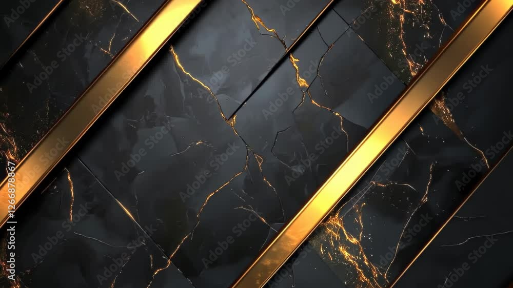 Aufkleber elegant gold and black design with sleek lines creating a modern ambiance in a luxurious setting. ge