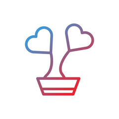 Gradient Heart Blossom, Cultivating Affection Icon