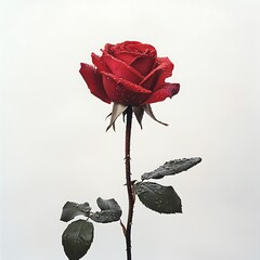 red rose on black background