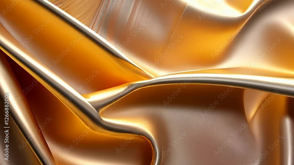 Poster flowing gold forms create mesmerizing patterns in the warm light of an afternoon. generative ai