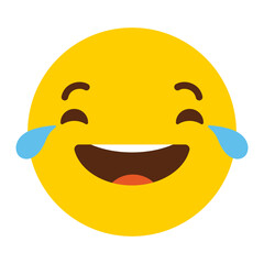 Face With Tears Of Joy Icon - Minimalist Simple Icon