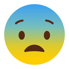 Fearful Face Icon - Minimalist Simple Icon