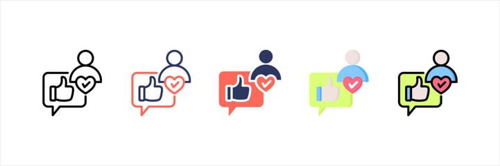 Fototapeta premium Endorsement Multistyle Icon Set