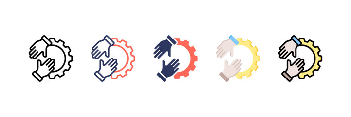 Support Multistyle Icon Set