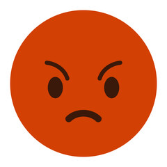 Pouting Face Icon - Minimalist Simple Icon
