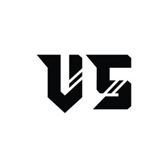 VS monogram logo design letter text name symbol monochrome logotype alphabet character simple logo