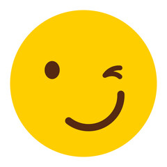 Winking Face Icon - Minimalist Simple Icon