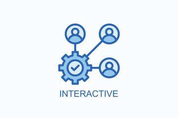 Obraz premium Interactive Icon Or Logo Isolated Illustration