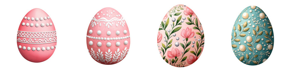 Easter egg decorating event home art display colorful environment close-up view creative celebration